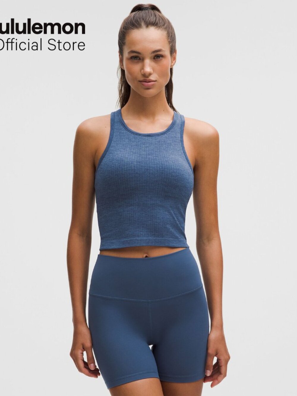 Ebb to Street Cropped Racerback Tank Top Chestnut